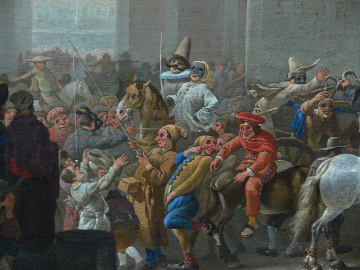 Carnival in Rome Detail, n. 1650 tekijältä Johannes Lingelbach