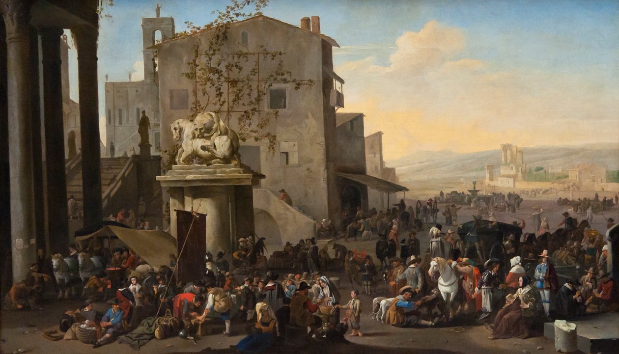 De Campo Vaccino ( Forum Romanum) te Rooma tekijältä Johannes Lingelbach