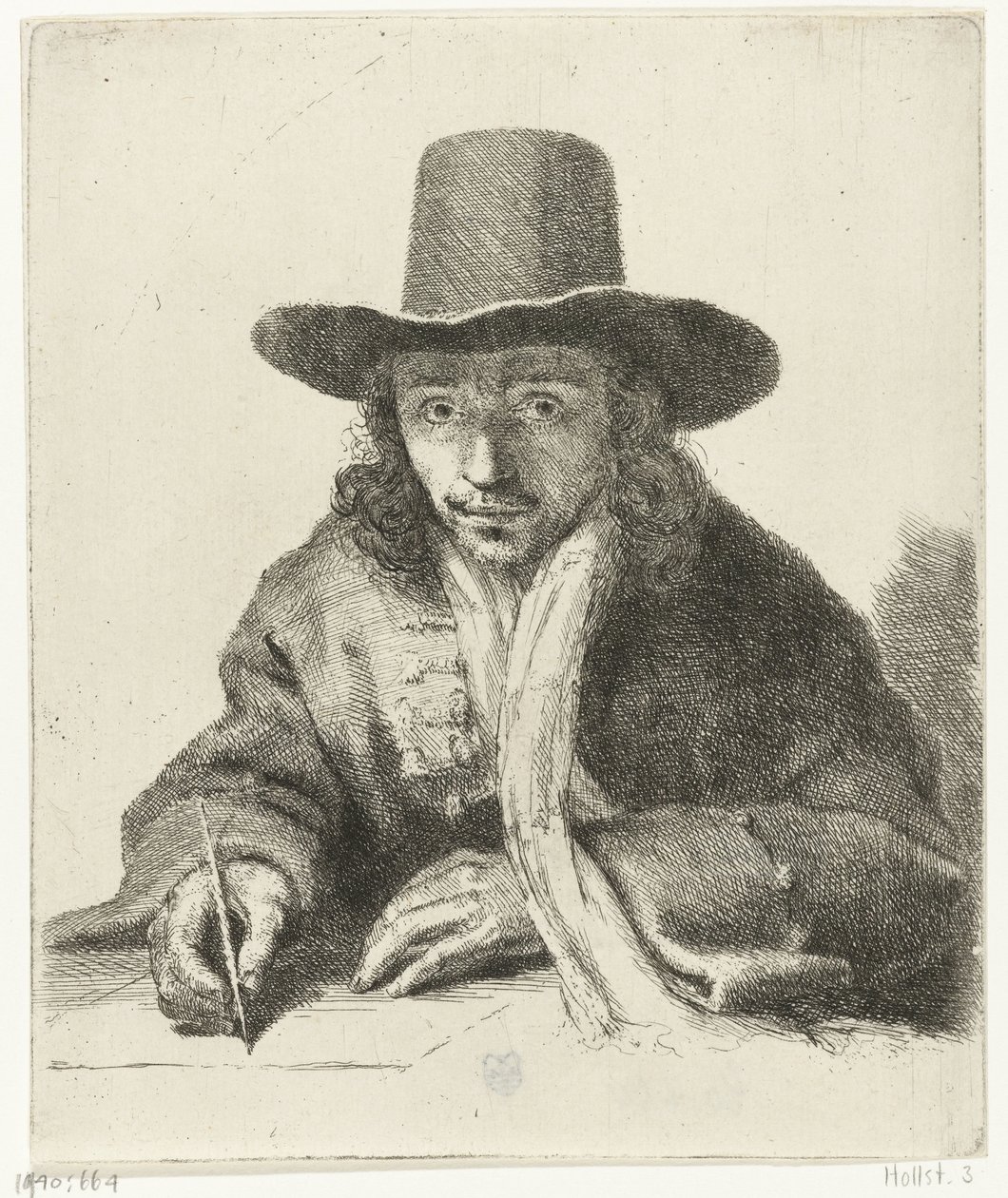 Johannes Lutman omakuva, piirustus tekijältä Johannes  Lutma