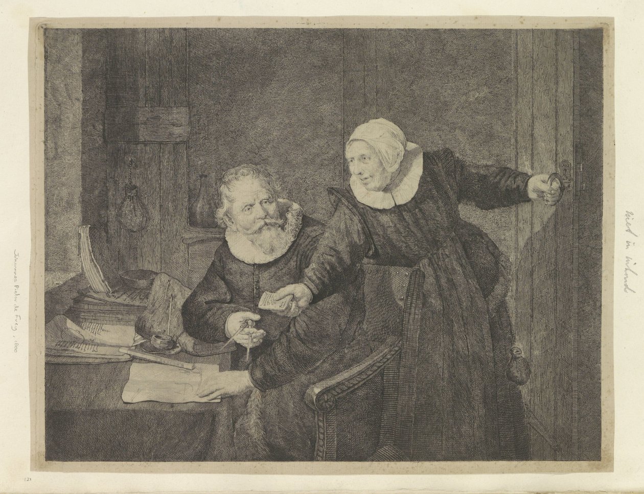 Retrat del constructor naval Jan Rijcksen i la seva dona Recueil de quatre-vingt-cinq estampes originales (títol de la sèrie)finlandès tekijältä Johannes Pieter de Frey