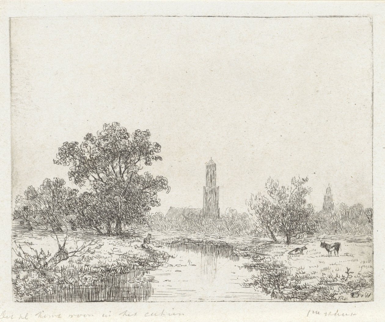 Näkymä Utrechtiin(?) tekijältä Johannes Pieter van Wisselingh