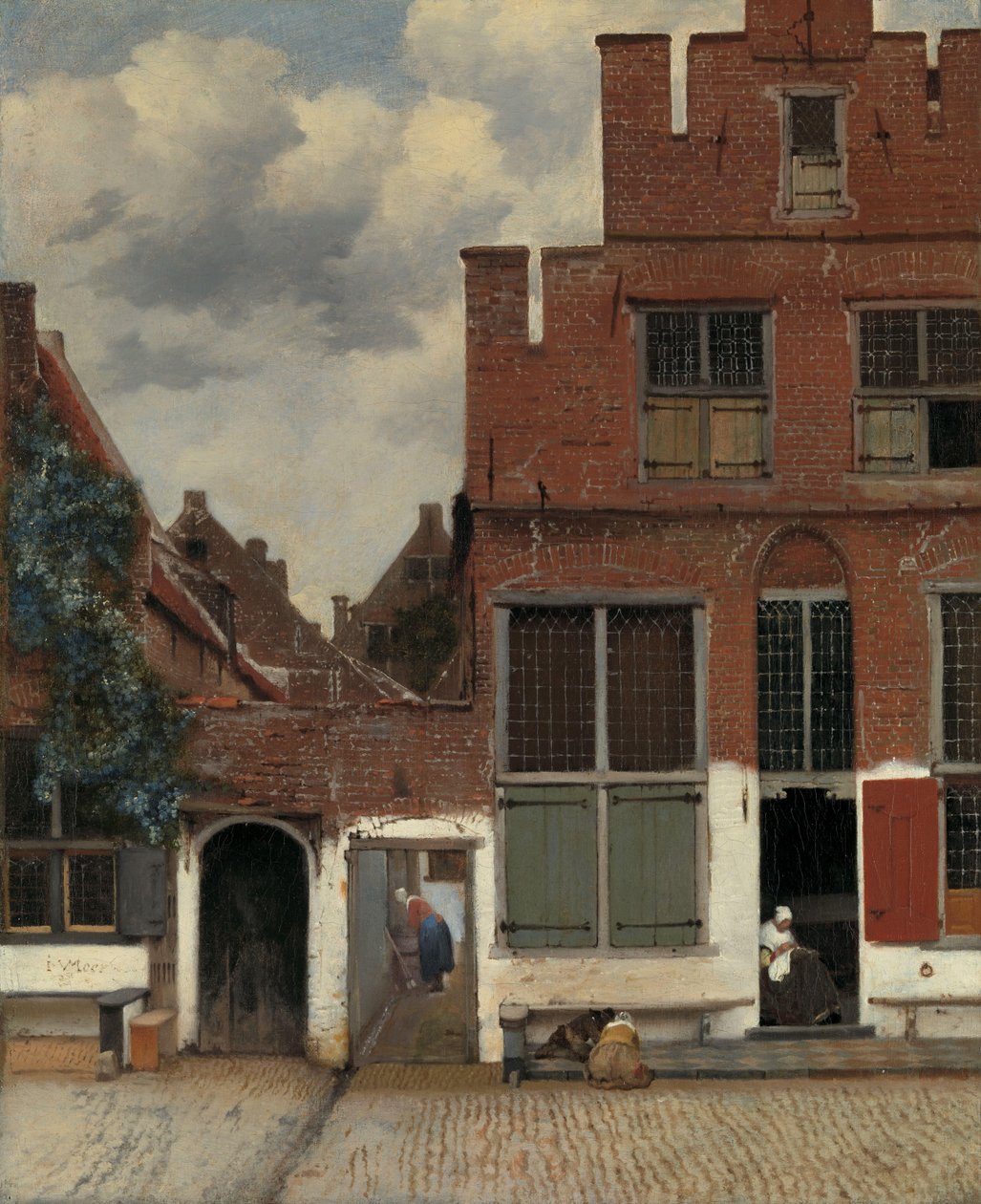 Näkymä taloista Delftissä, joka tunnetaan nimellä "Little Street" Näkymä taloista Delftissä, joka tunnetaan nimellä The Little Street tekijältä Johannes Vermeer