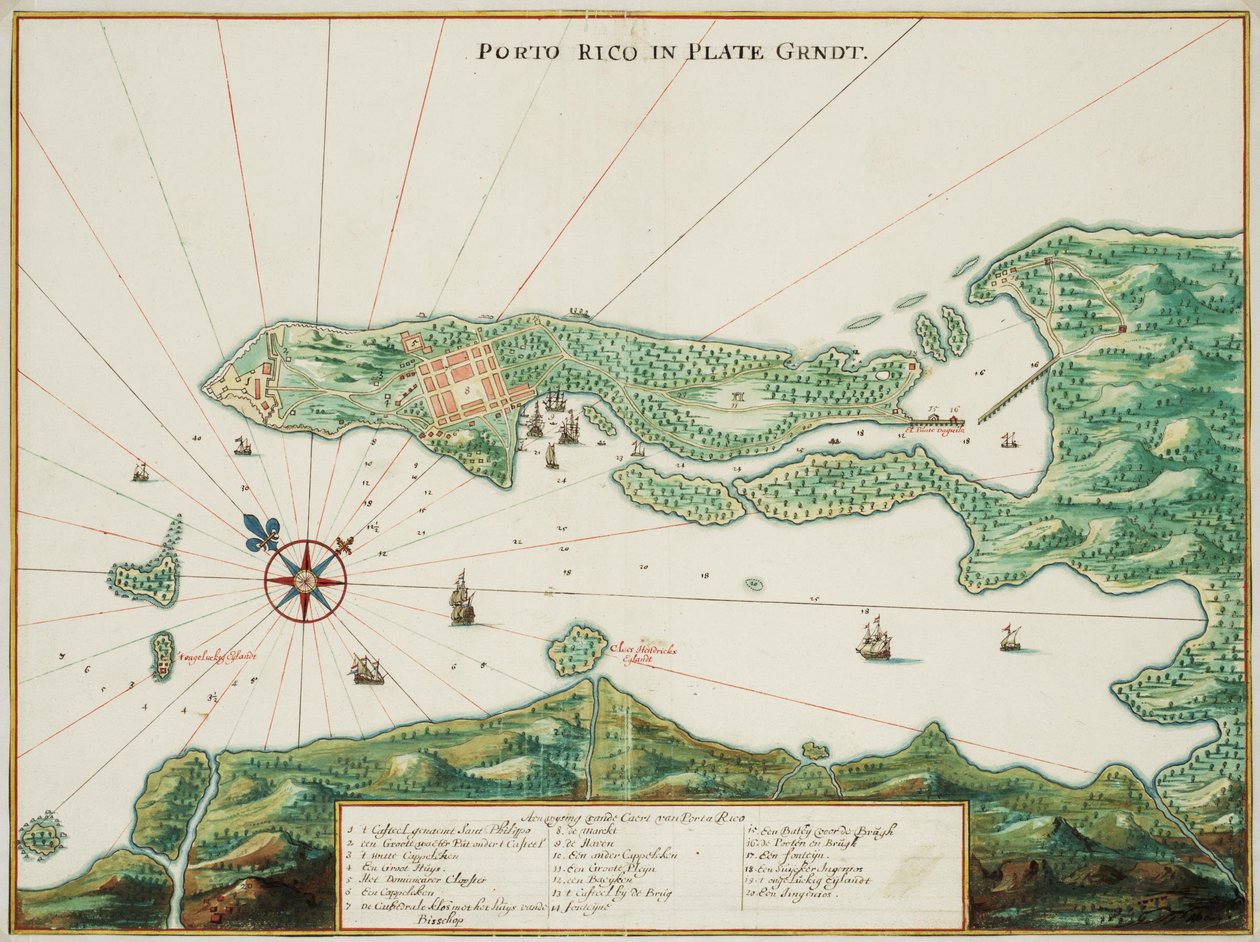 Puerto Ricon kartta tekijältä Johannes Vingboons
