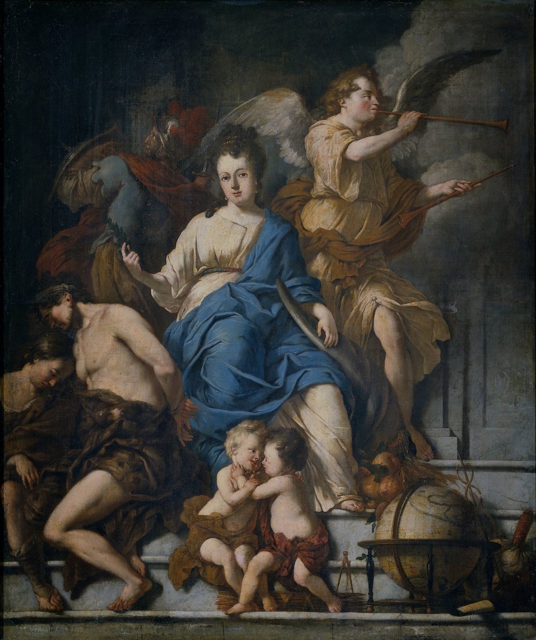 Allegoria Ryswickin sopimuksesta, 1697 tekijältä Johannes Voorhout (I)