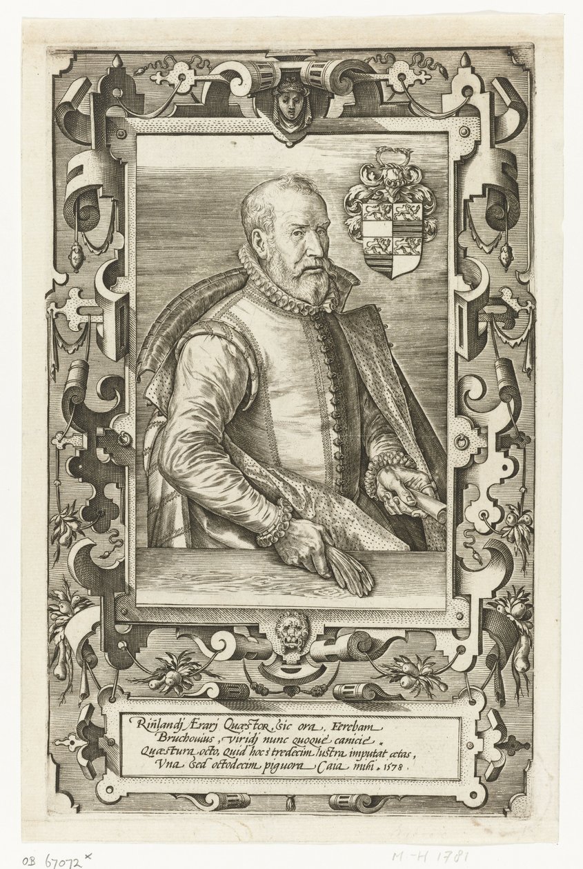 Muotokuva Jan van Brouckhovenista, Reininmaan taloudenhoitajasta tekijältä Johannes Wierix (attributed to)