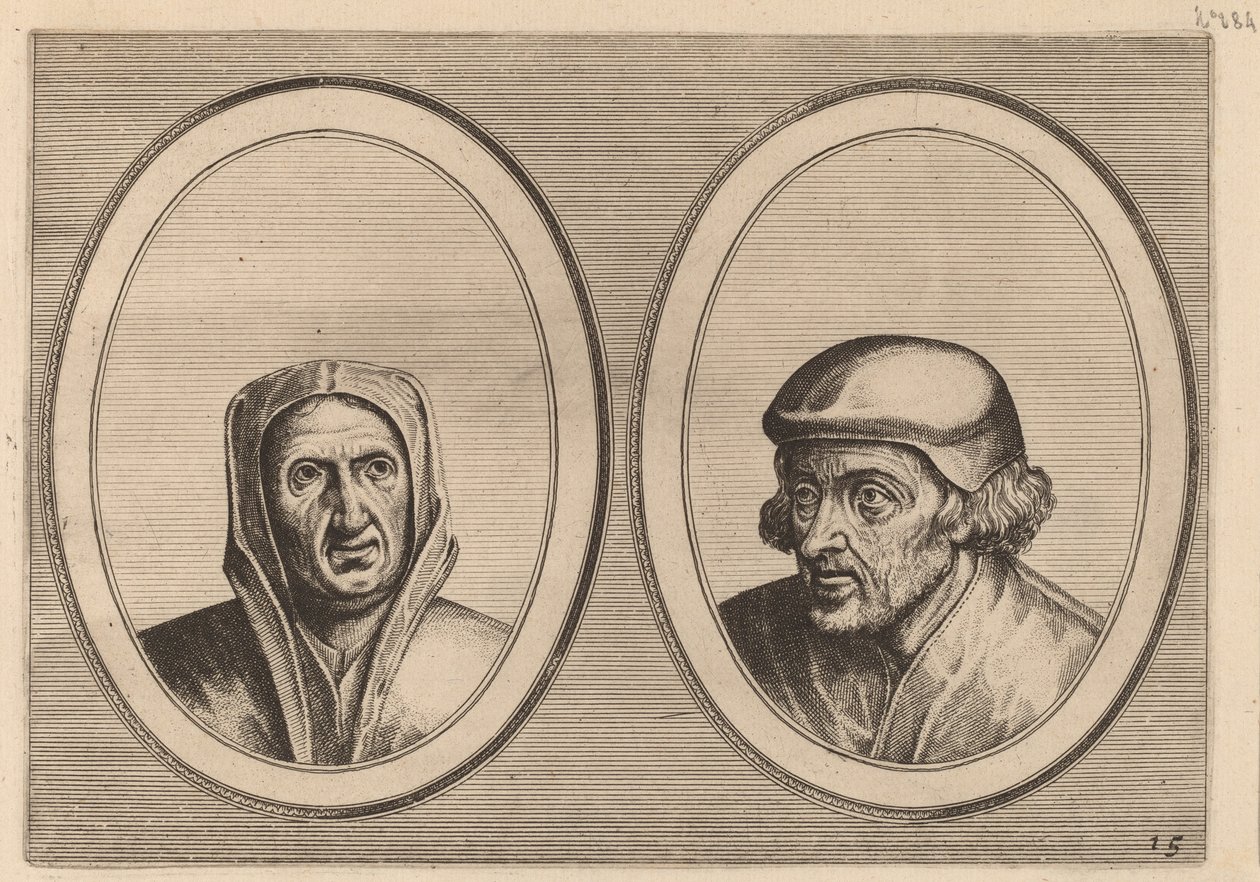 "Beveynsde Hil" ja "Listighe Jorden" tekijältä Johannes and Lucas van Doetechum after Pieter Bruegel the Elder