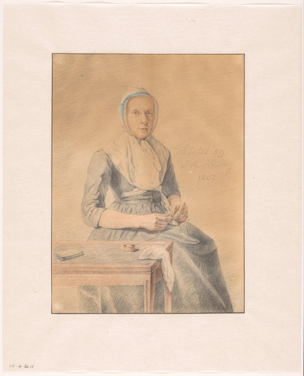 Catherine van Eckin muotokuva tekijältä Johannes de Koning (signed by artist)