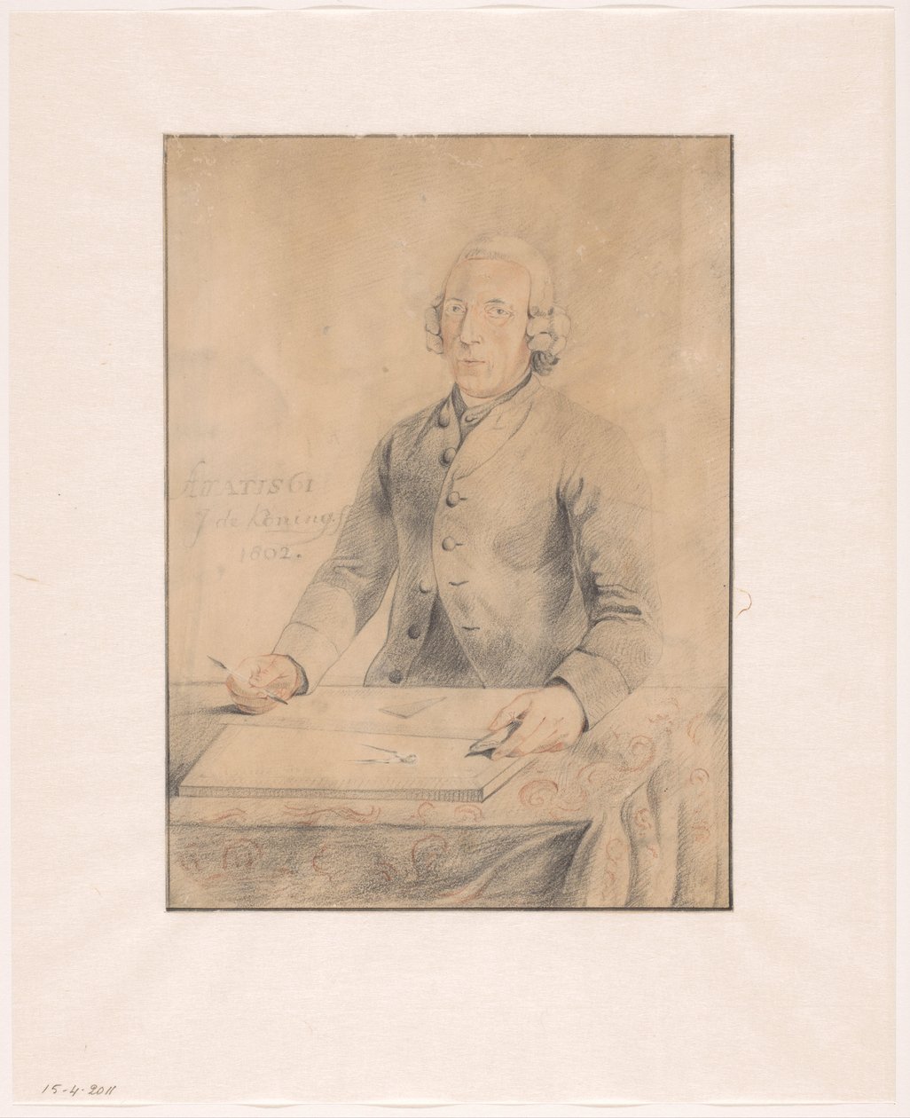 Pieter Pickéen muotokuva tekijältä Johannes de Koning (signed by artist)
