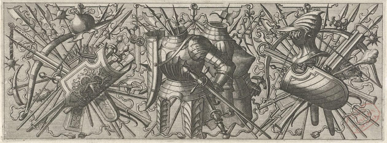 Fries met twee kurassen Panoplia sev armamentarium... (títol de la sèrie)finès tekijältä Johannes of Lucas van Doetechum
