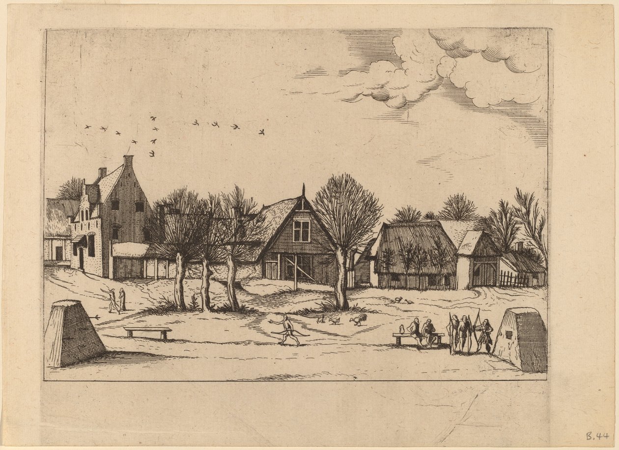 Maalaiskylä tekijältä Johannes van Doetechum, the Elder and Lucas