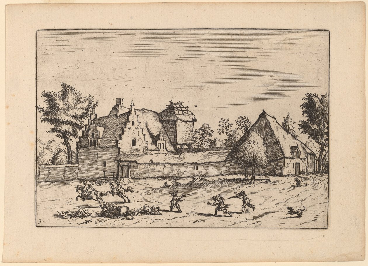 Maatilat tuomioistuimessa tekijältä Johannes van Doetechum, the Elder and Lucas