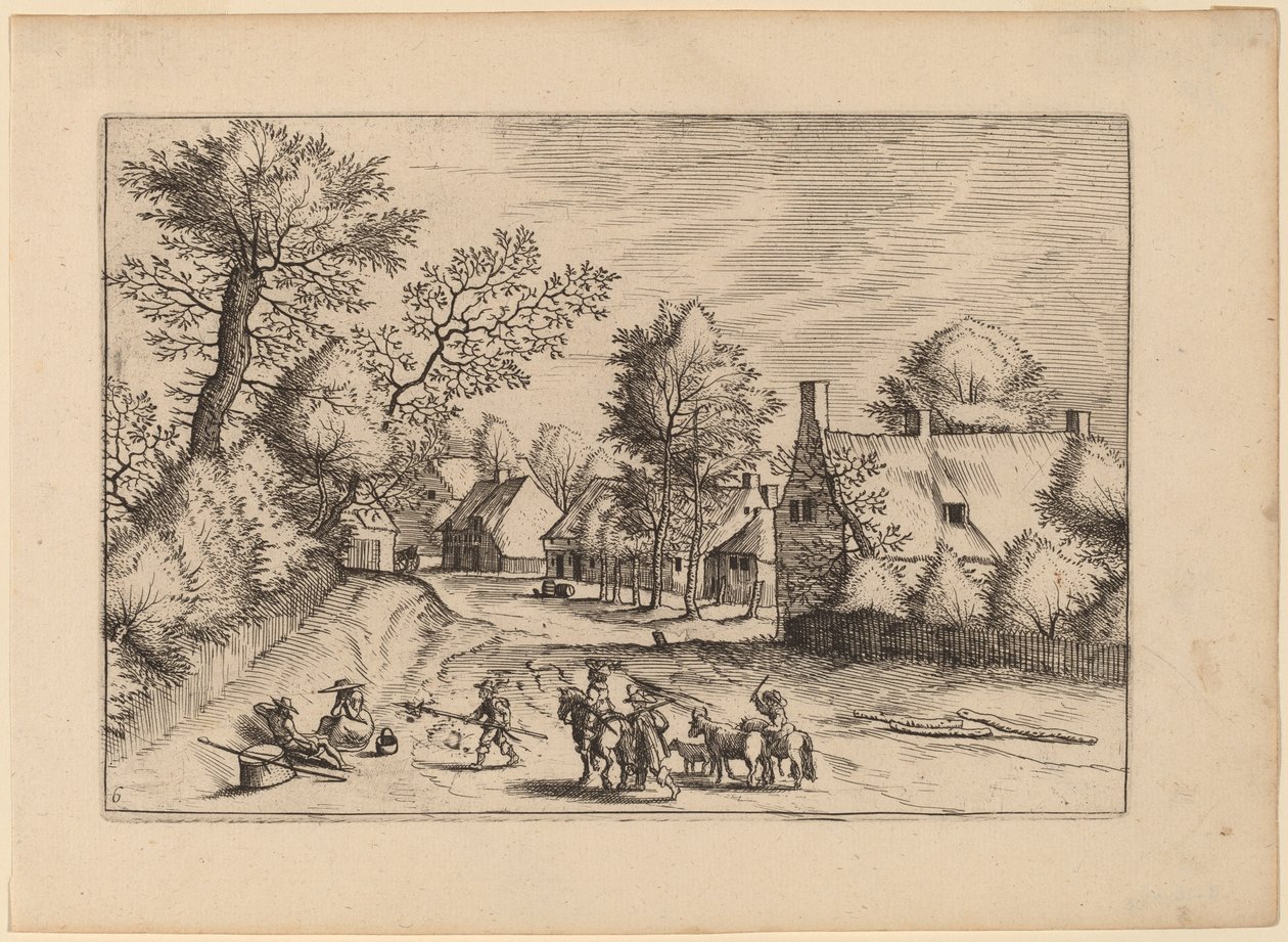 Kylätie tekijältä Johannes van Doetechum, the Elder and Lucas