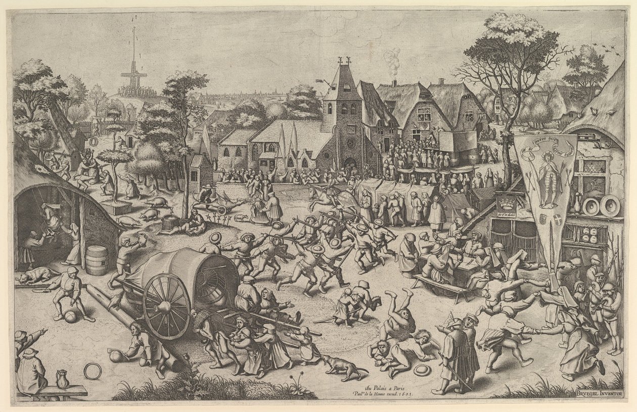 Pyhän Yrjön kermis, n. 1569, painettu 1601. tekijältä Johannes van Doetecum I