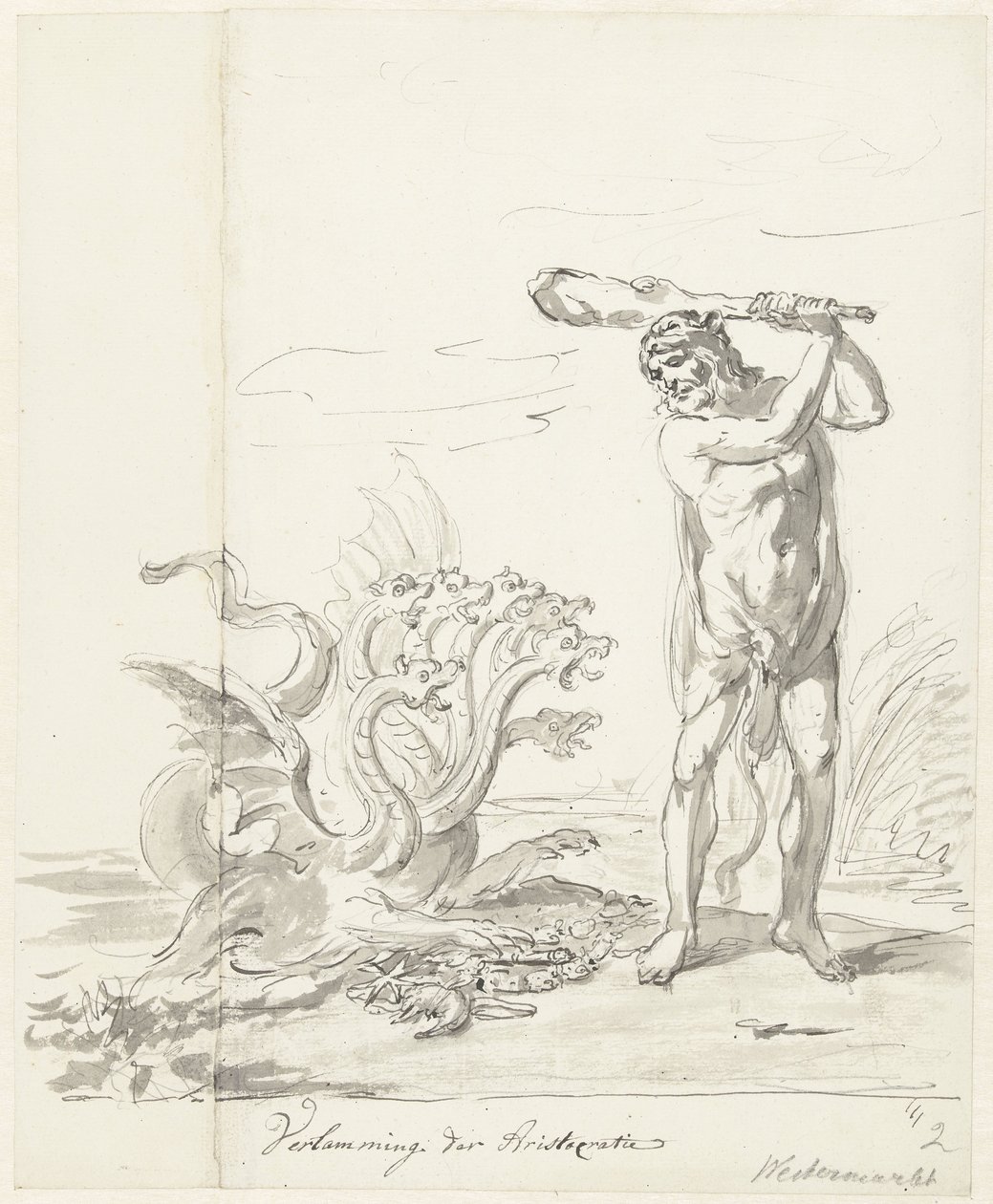 Aristokratian tuho, Westermarktin koristelu, 1795 Aristokratian halvaantuminen (otsikko esineessä) tekijältä Johannes van Dregt (rejected attribution)
