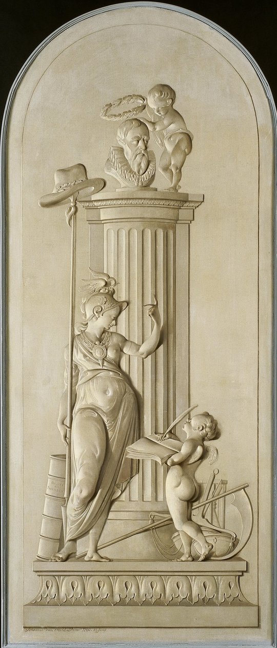 Vapauden allegoria tekijältä Johannes van Dregt (signed by artist)