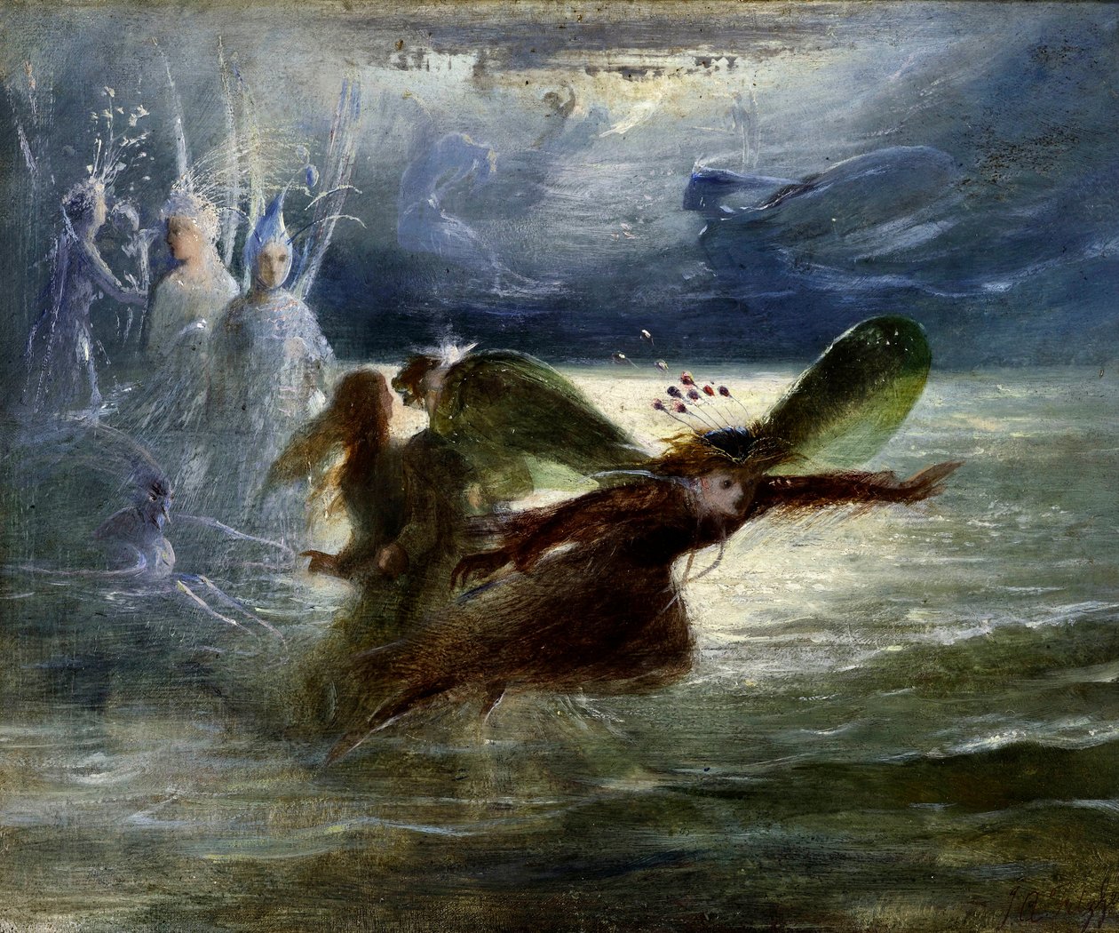 Sea Sprites, n. 1870 tekijältä John Anster Fitzgerald