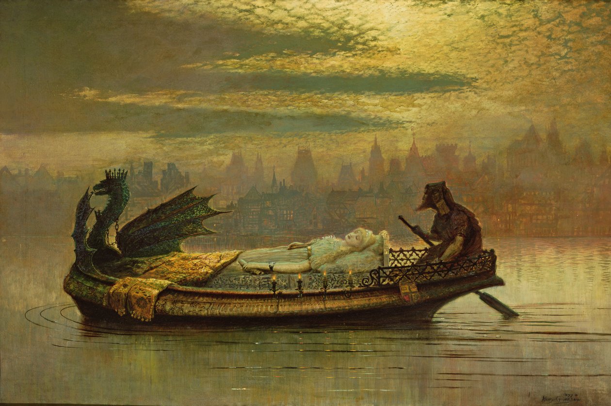 Elaine, 1877 tekijältä John Atkinson Grimshaw