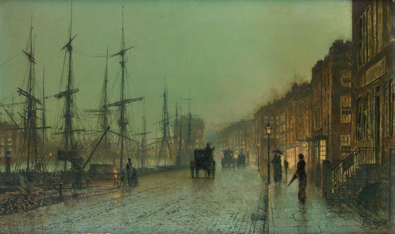Glasgow Dock tekijältä John Atkinson Grimshaw