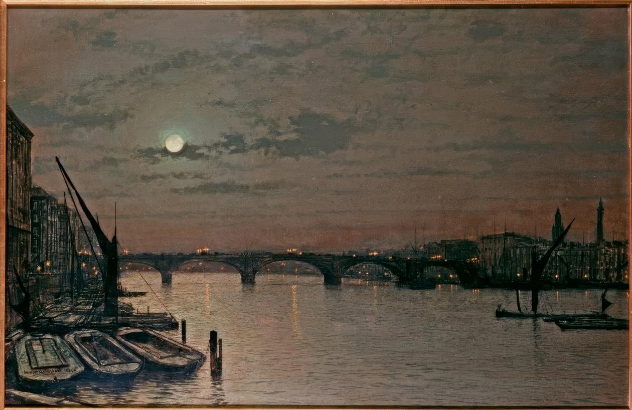 Lontoon silta | John Atkinson Grimshaw | Kuvataidetuloste