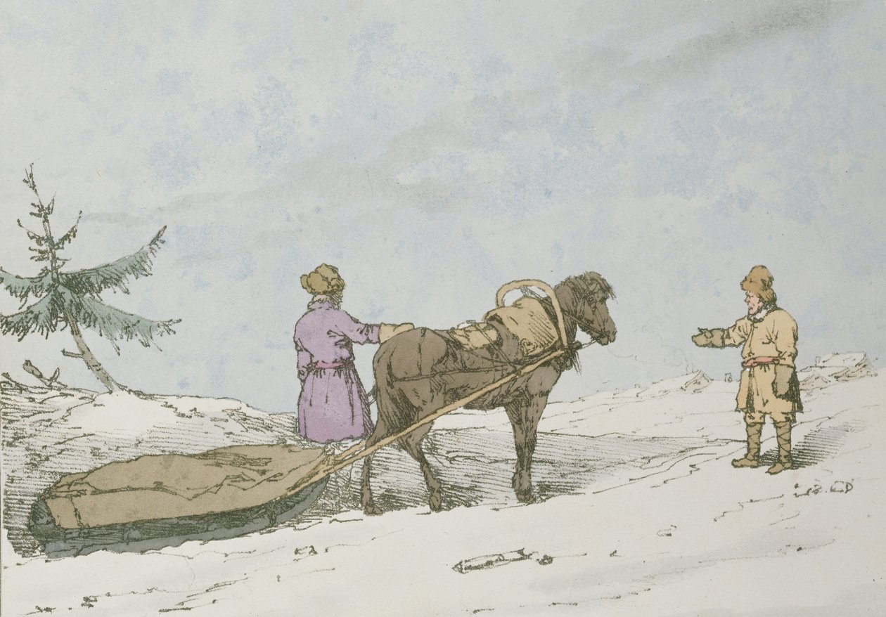 Suomen kelkka, 1803 tekijältä John Augustus Atkinson