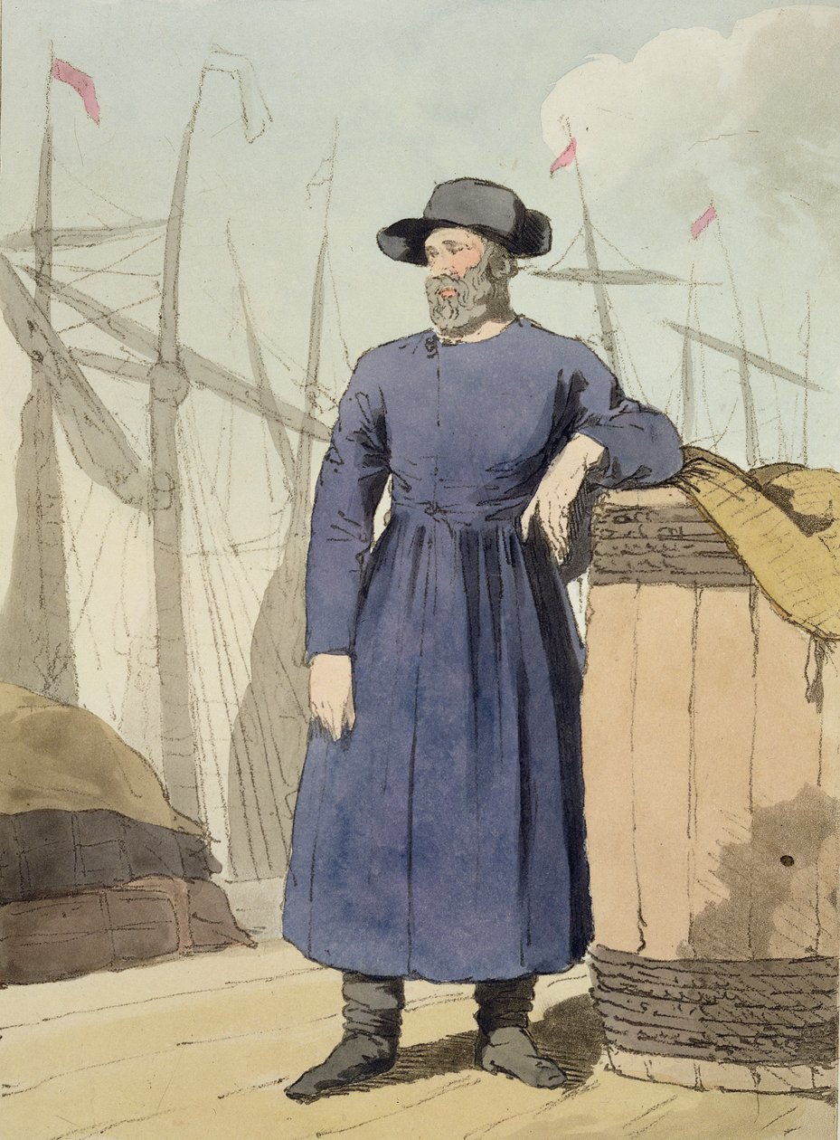 Venäjän kauppias, taiteilijan kaivertama, julkaistu 1804 (katso myös 169212) tekijältä John Augustus Atkinson