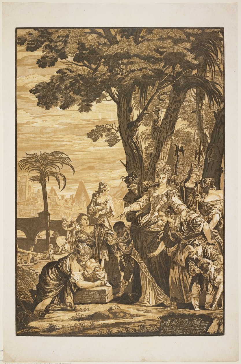 Mooseksen löytö, 1741 tekijältä John Baptist Jackson
