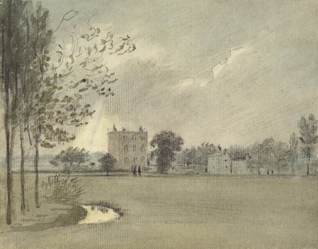 Christ Church Meadows, 6. toukokuuta 1788 (akvarelli grafiitin päällä, paperille) tekijältä John Baptist Malchair