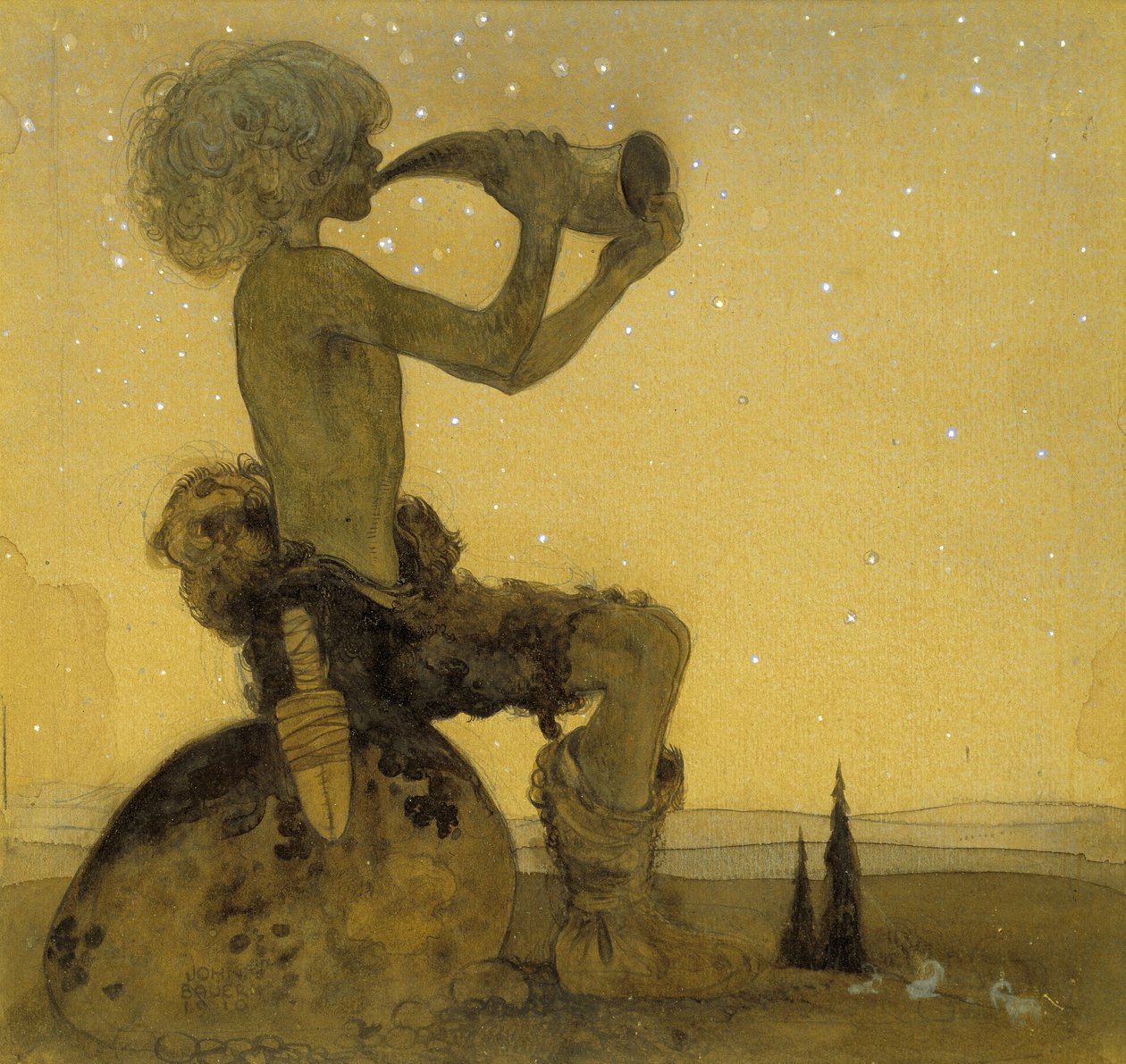 Keijupaimen, 1910 (wc) tekijältä John Bauer