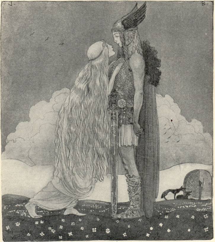 Freyja ja Svipdag tekijältä John Bauer