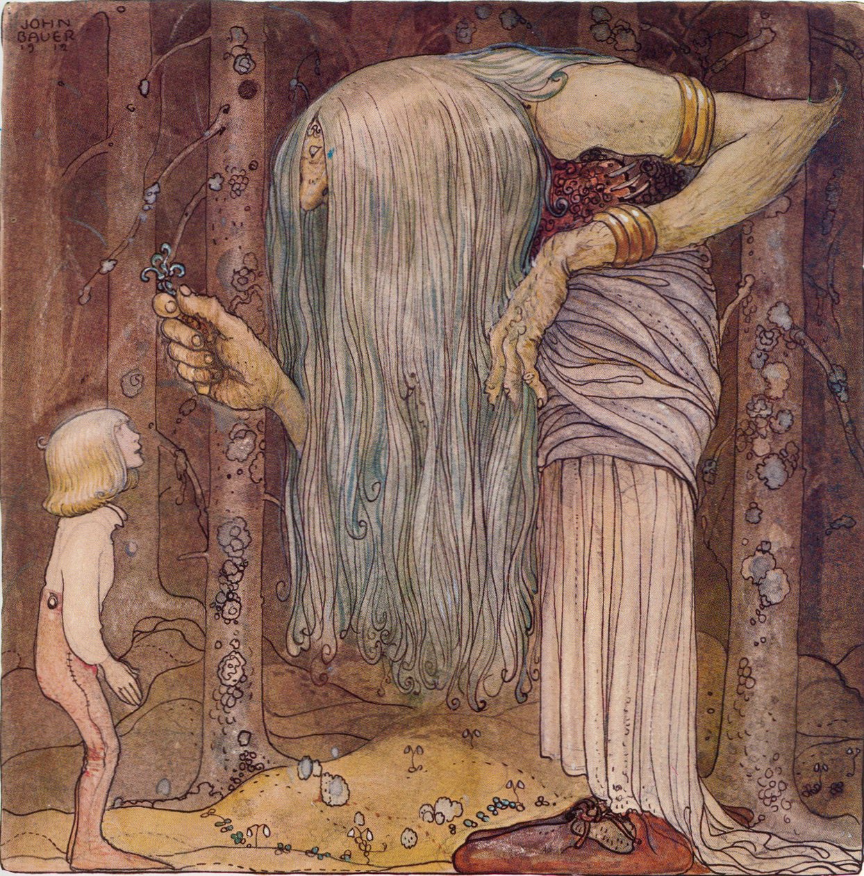 Tässä on pala peikkoyrttiä, jota kukaan muu kuin minä ei löydä tekijältä John Bauer