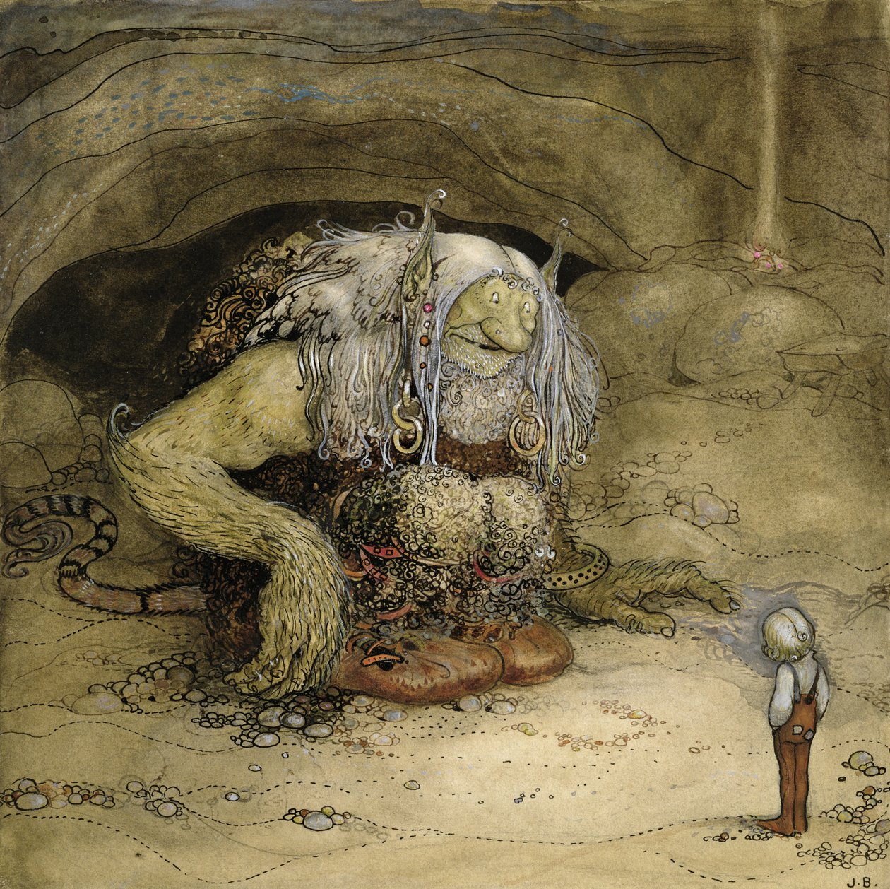 Peikko ja poika tekijältä John Bauer