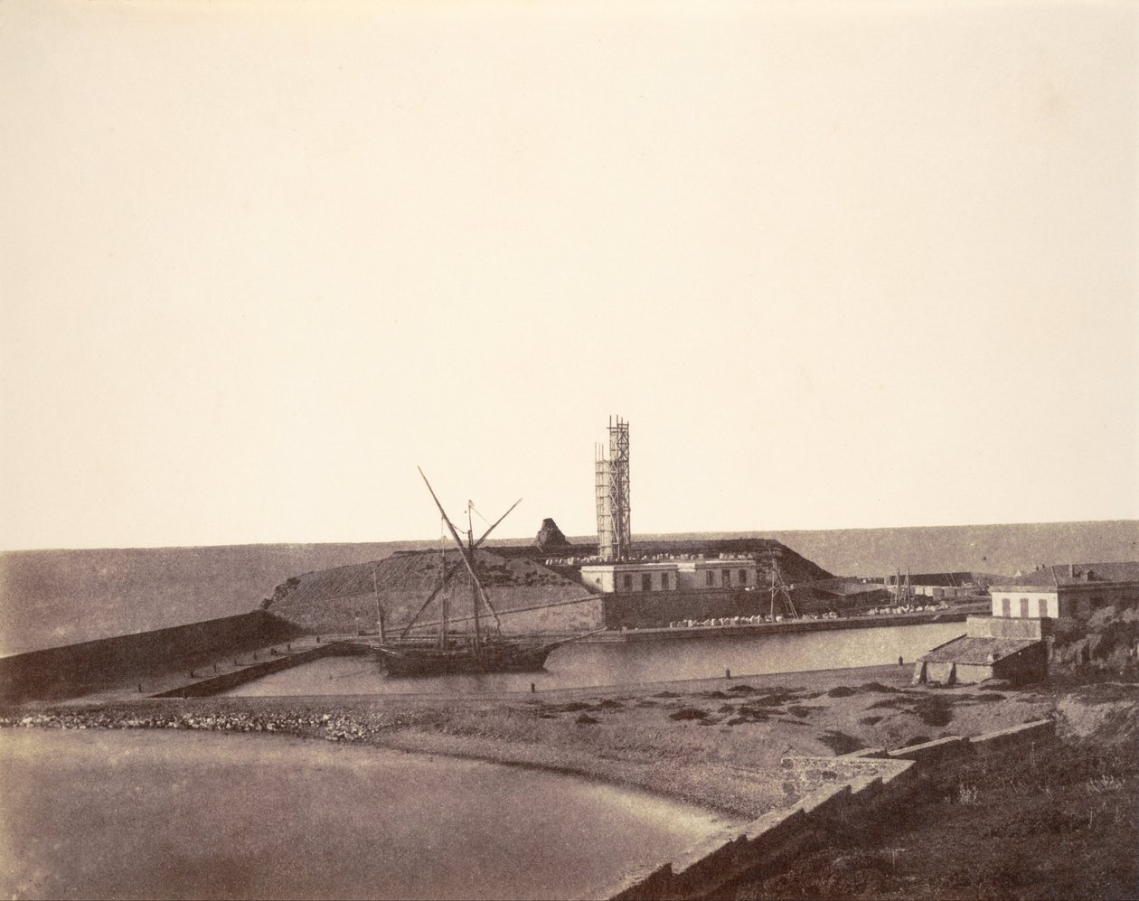 Majakka rakenteilla Harborissa, Algeriassa tekijältä John Beasly Greene