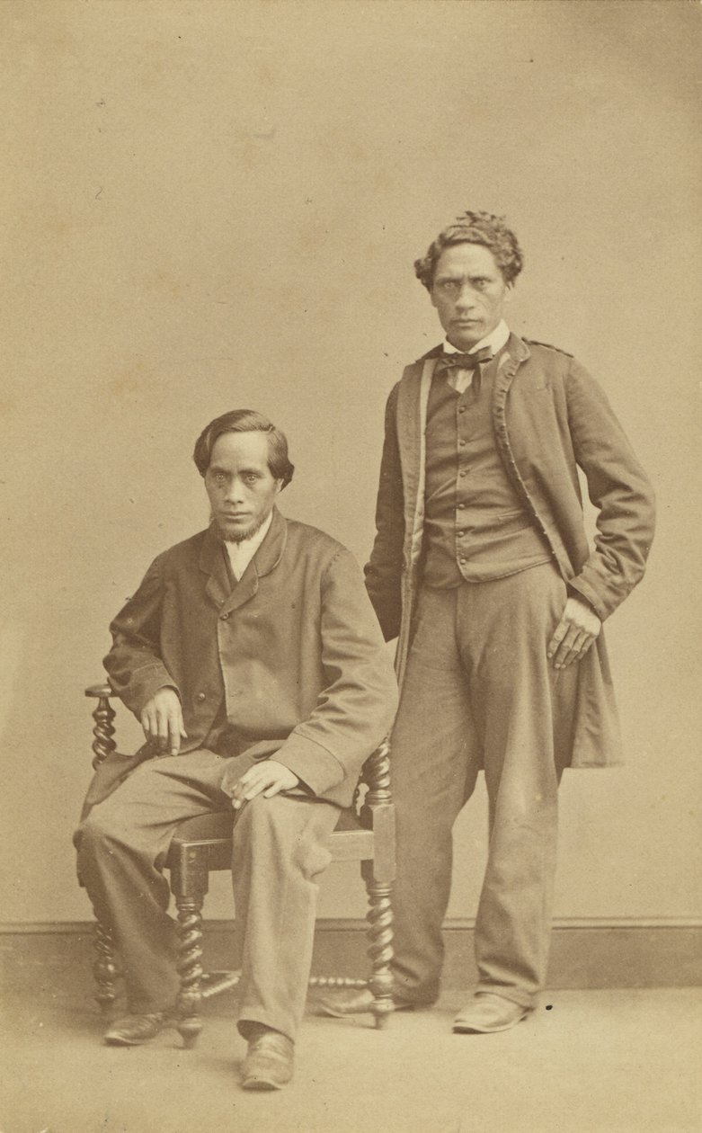 Raihana Tukarawa ja Paratene te Manu, n. 1863 (albumiprintti) tekijältä John Beattie