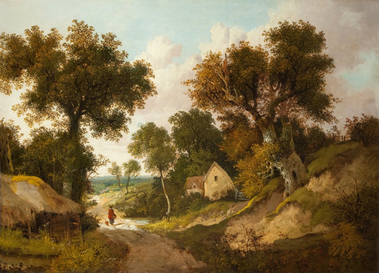 Country Lane Norfolkissa, 1878 tekijältä John Berney Ladbrooke