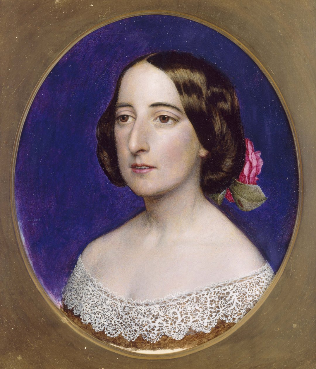 Rouva Coventry Patmore, ennen 1856 (öljy kortille) tekijältä John Brett