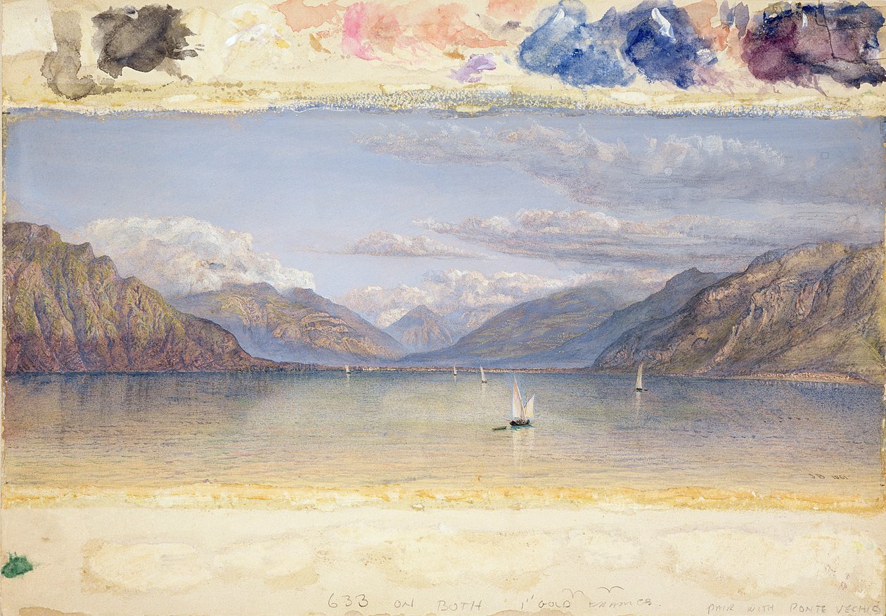 Pyhän Gingolfin vuoret, 1861 (wc ja bodycolour kortilla) tekijältä John Brett