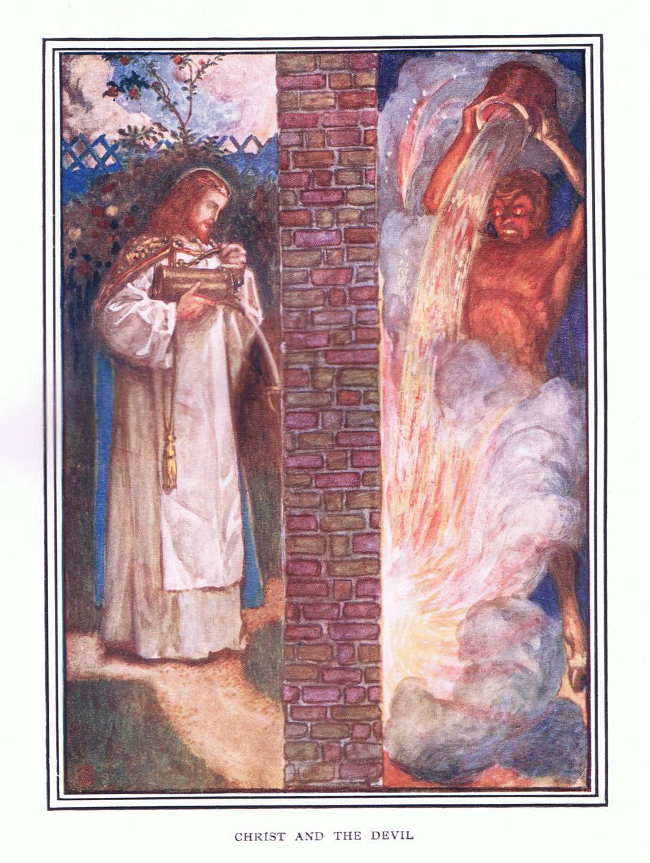 Kristus ja paholainen tekijältä John Byam Liston Shaw