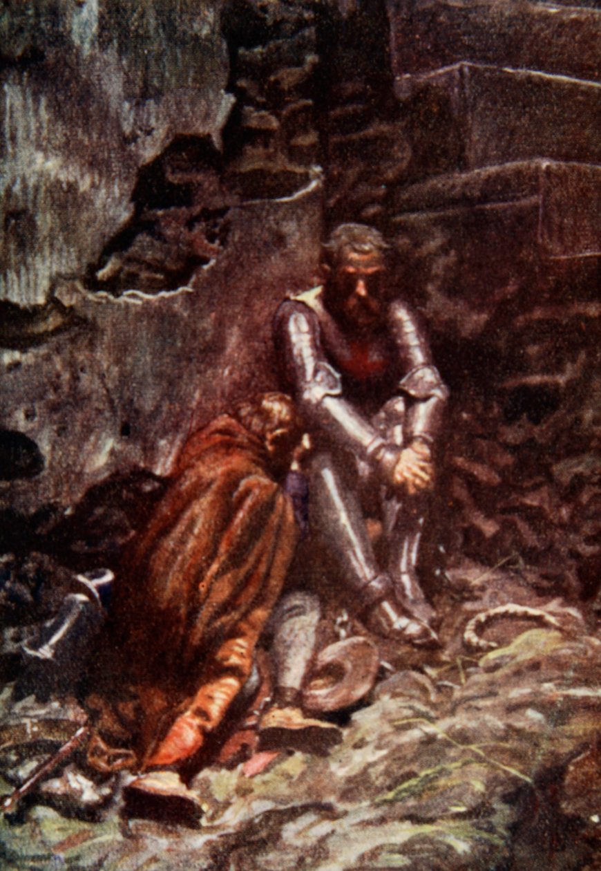 Linnan omistaja oli Giant Despair, kuvitus John Bunyanin teoksesta "Pilgrim