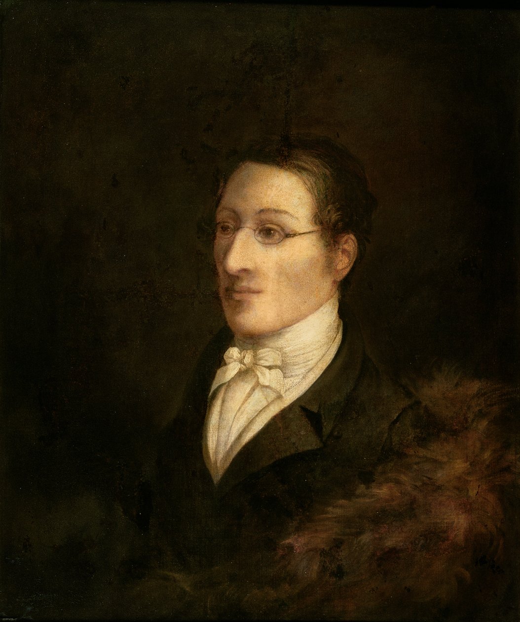 Muotokuva Carl Maria Friedrich Ernst von Weberistä (1786-1826), saksalainen säveltäjä ja pianisti, n. 1826 tekijältä John Cawse