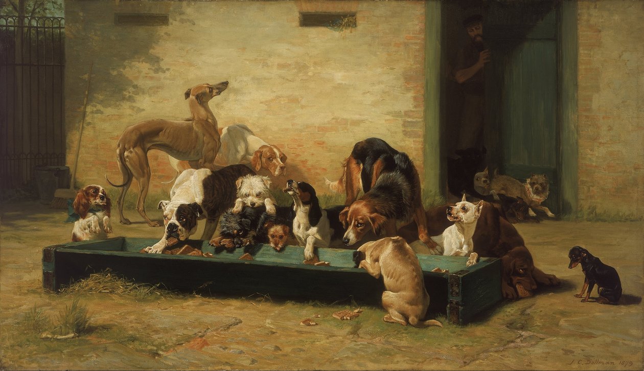 Taulukko dHote koirien kotona tekijältä John Charles Dollman