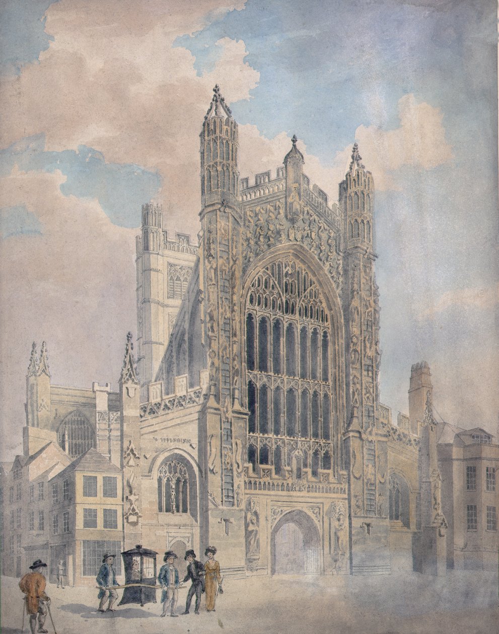 Bath Abbey tekijältä John Claude Nattes