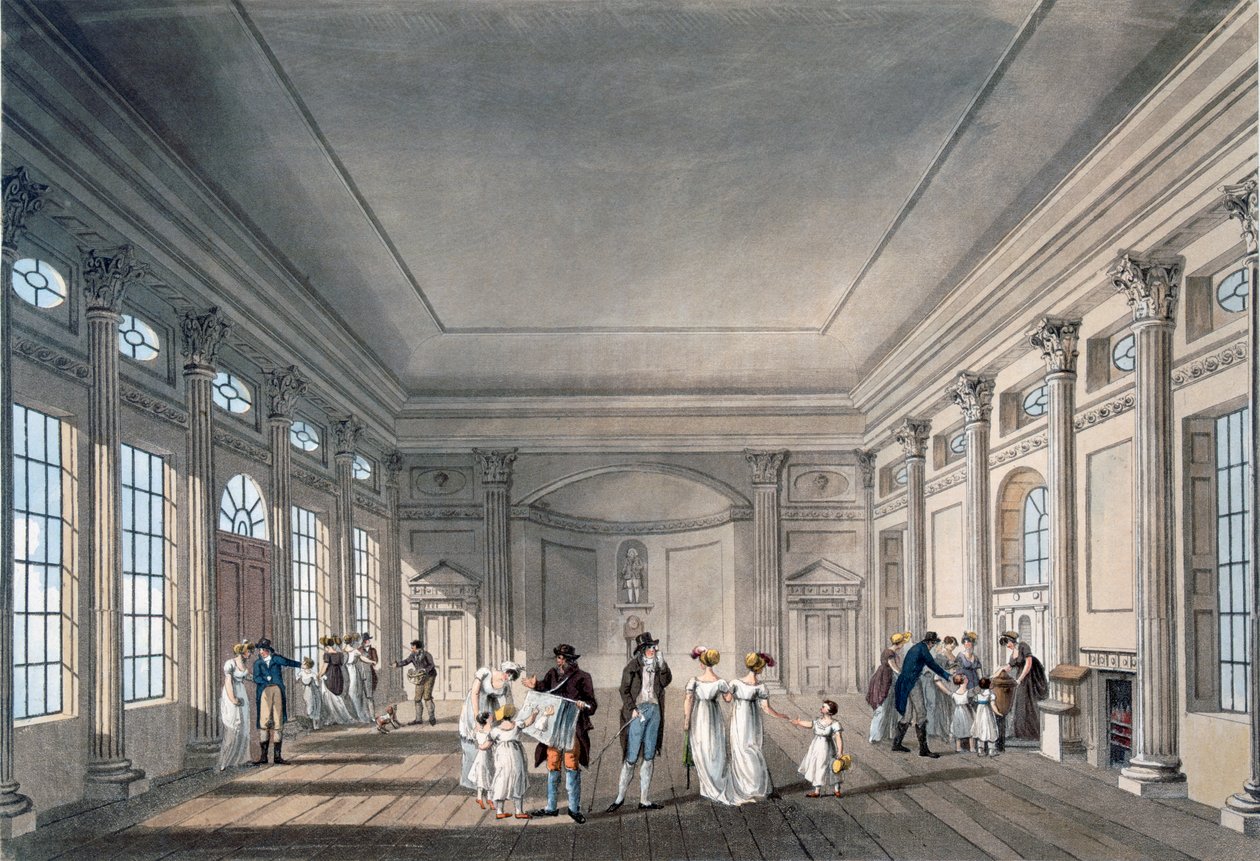 The Pump Room, Bath (akvatintta) tekijältä John Claude Nattes