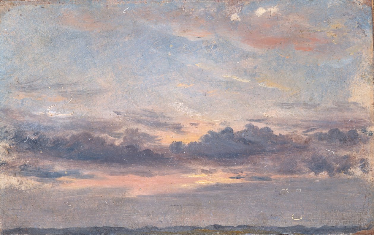 Pilvitutkimus, auringonlasku tekijältä John Constable