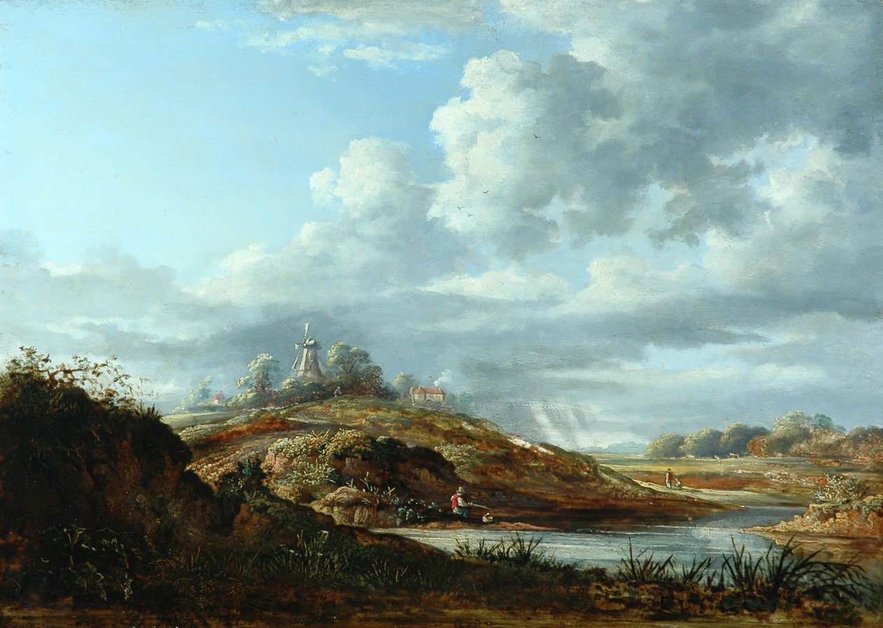 Tuulimylly joen yläpuolella tekijältä John Constable