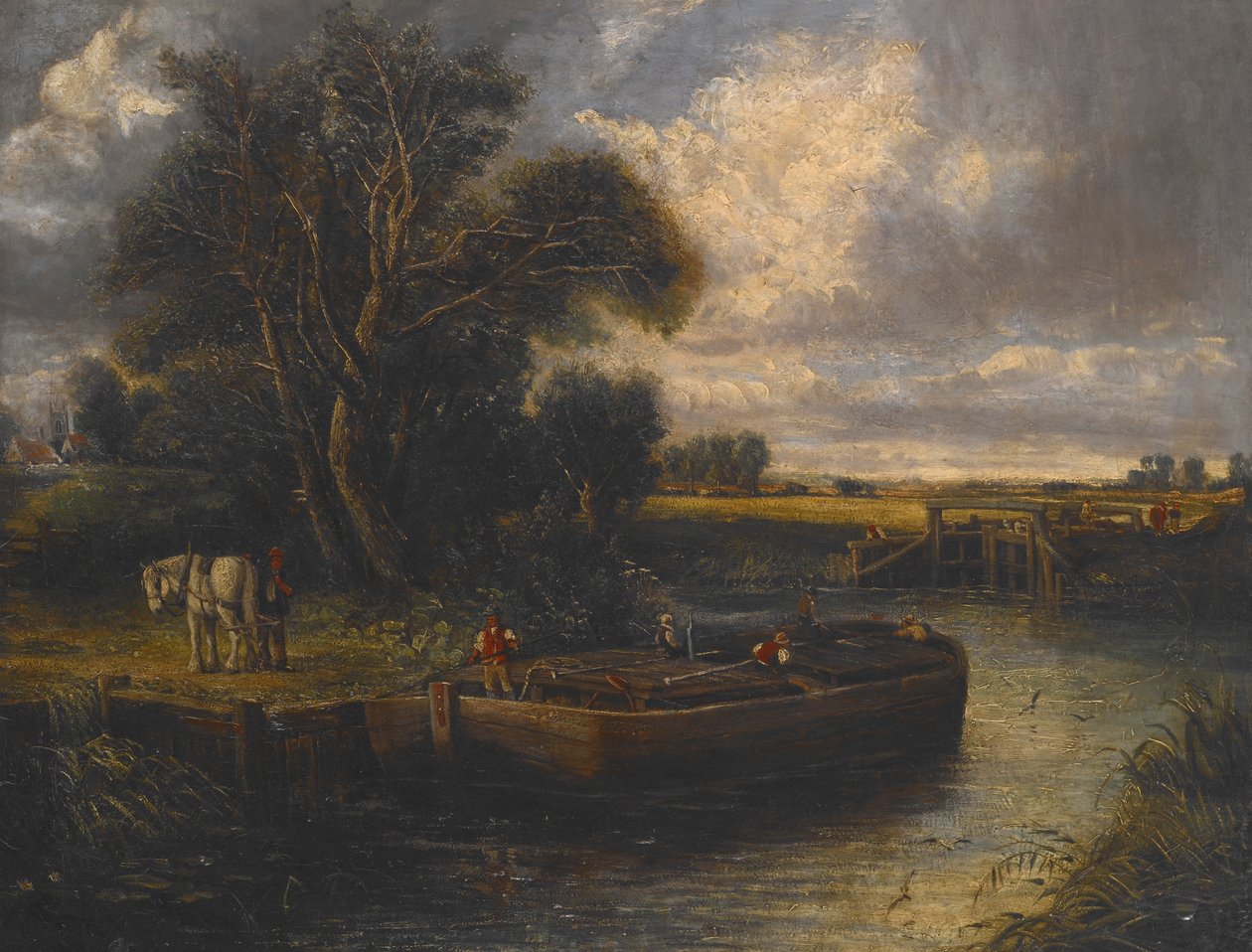 Proomu kanavalla tekijältä John Constable