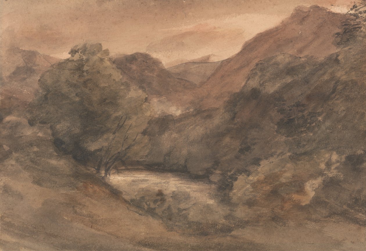 Borrowdale- ilta hienon päivän jälkeen 1. lokakuuta 1806 tekijältä John Constable