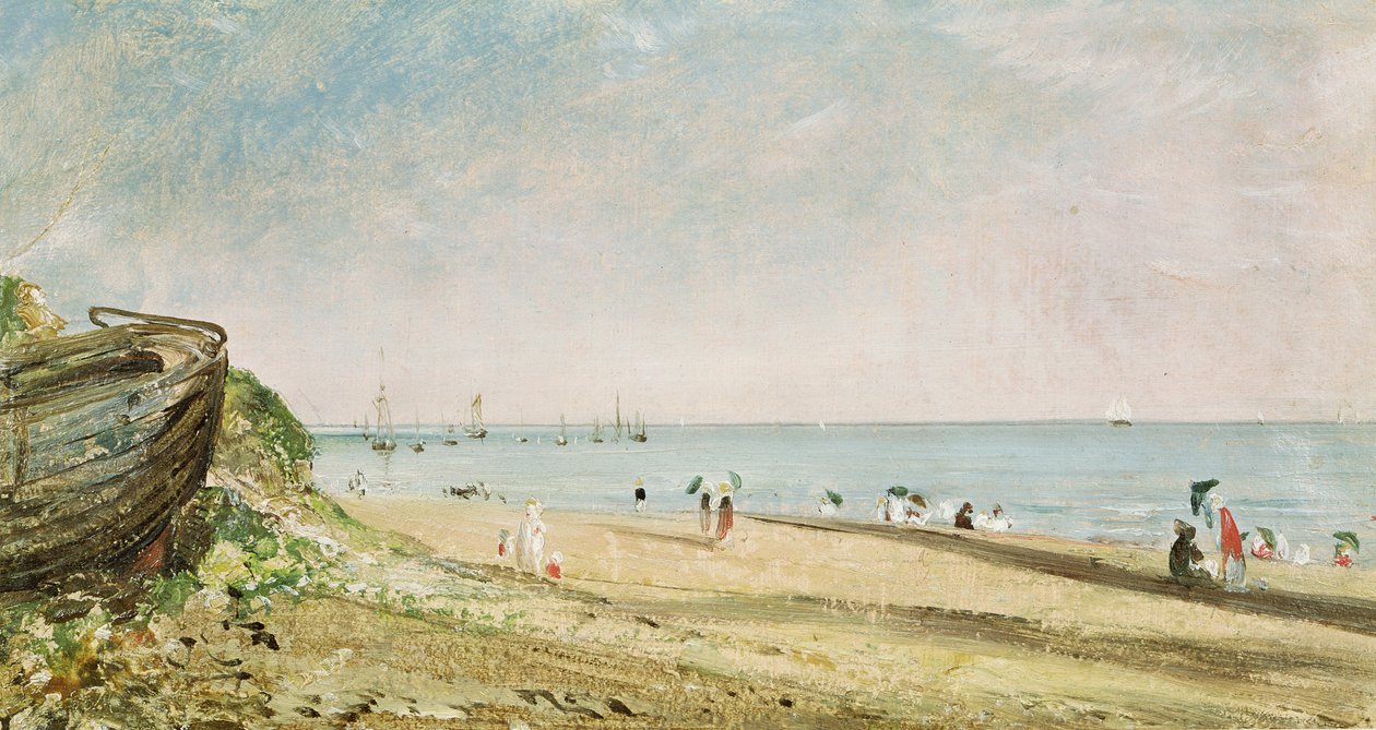 Brighton Beach (öljy paperille) tekijältä John Constable