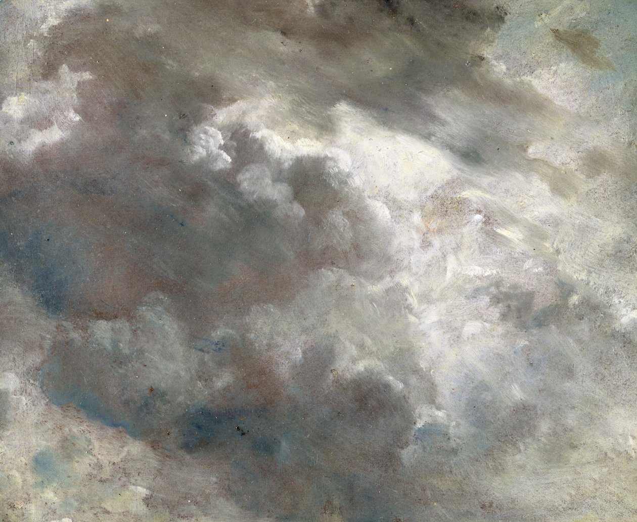 Pilvitutkimus, 1821 (öljy paperille asetettu paperille) tekijältä John Constable