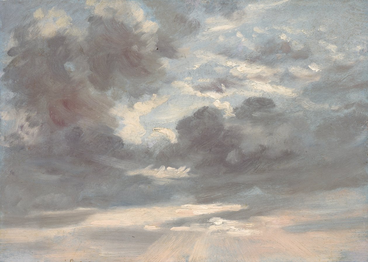 Pilvitutkimus: 1821-2 (öljy paperille kankaalle). tekijältä John Constable