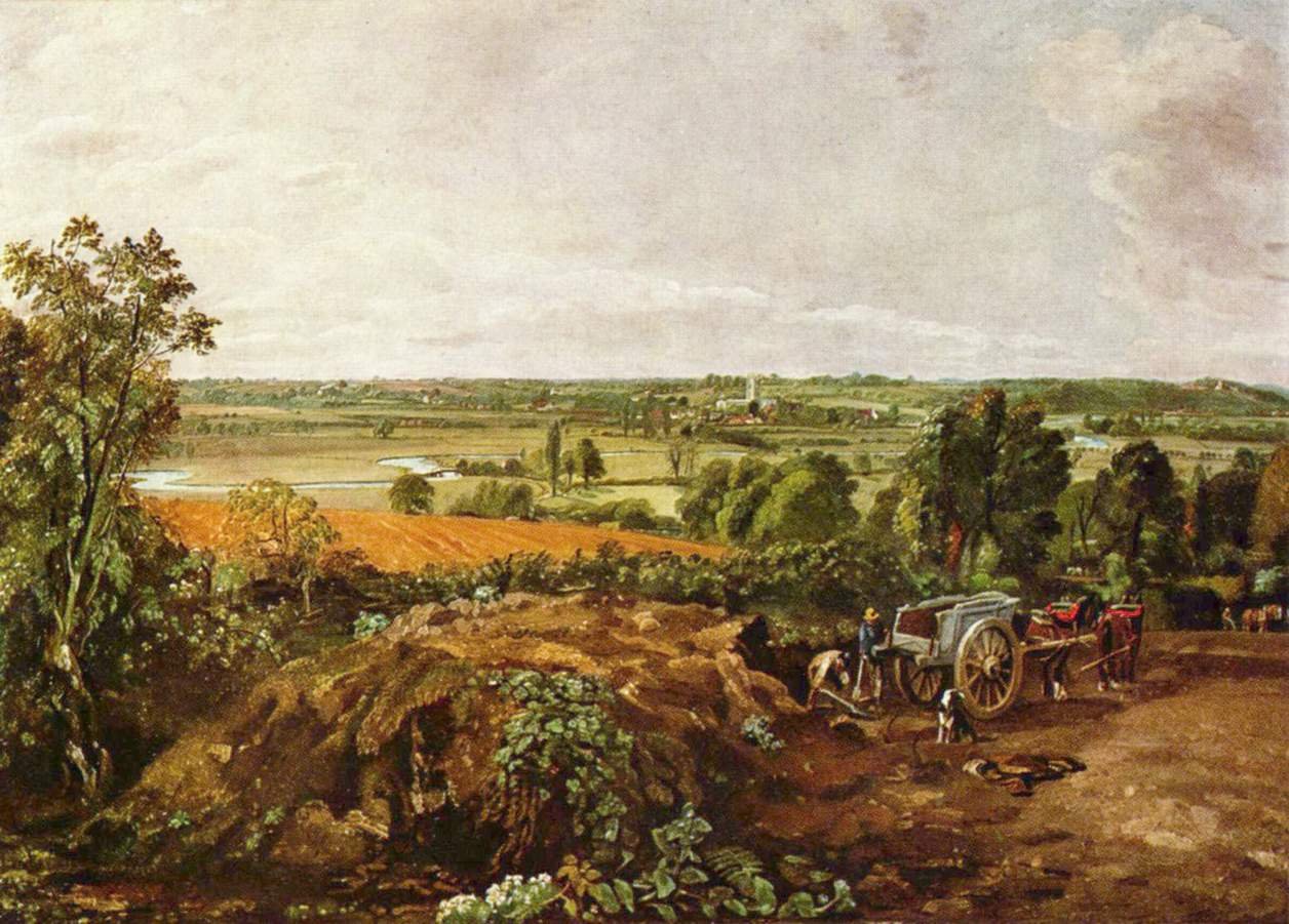 Das Stour-Tal mit Kirche von Dedham tekijältä John Constable